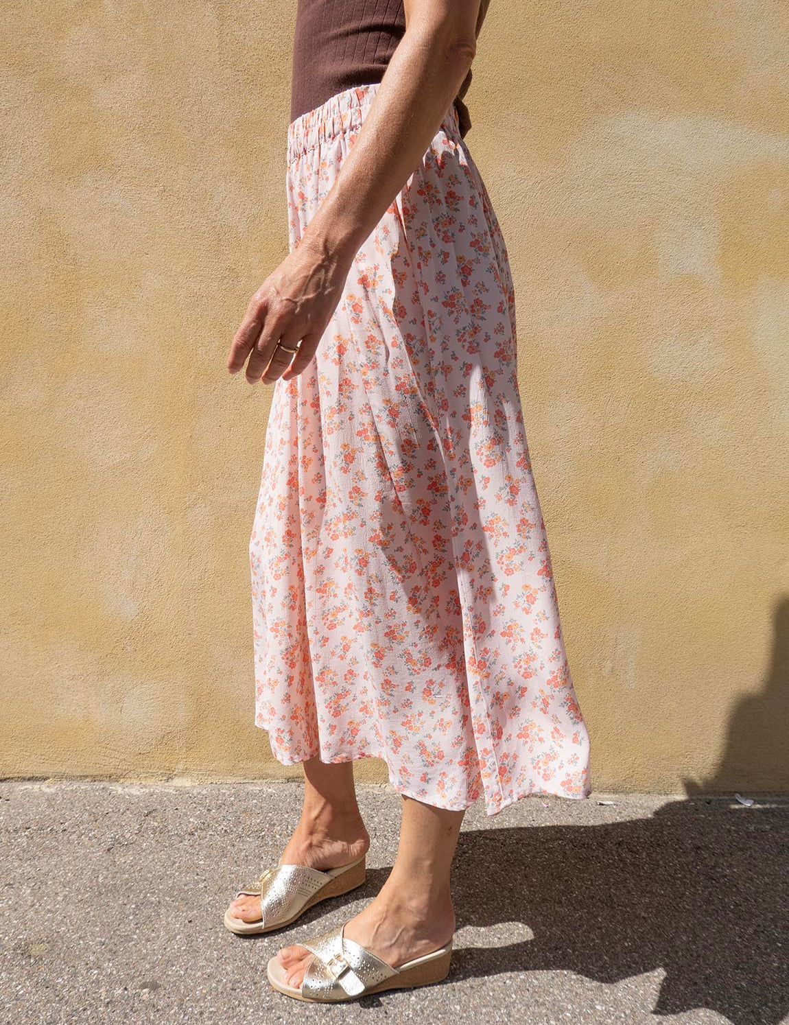 Summer Skirt - 112 Baby Pink with Flowers