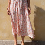 Summer Skirt - 112 Baby Pink with Flowers