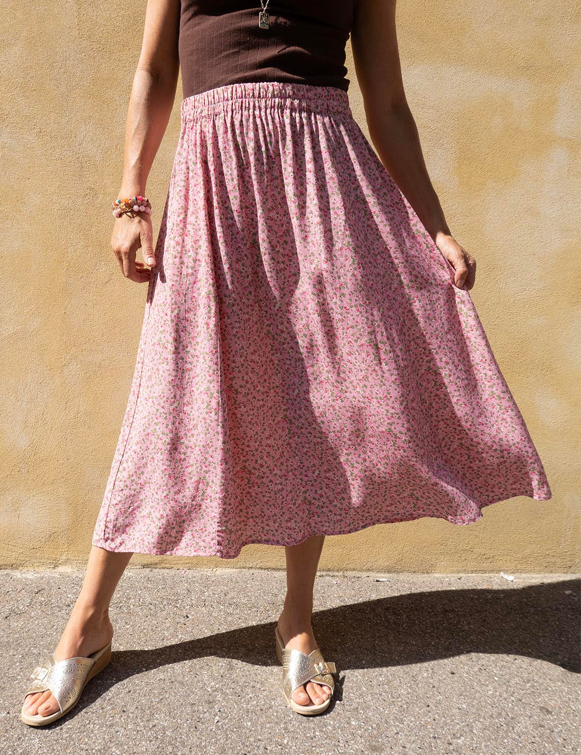 Summer Skirt - 107 Pink Flower
