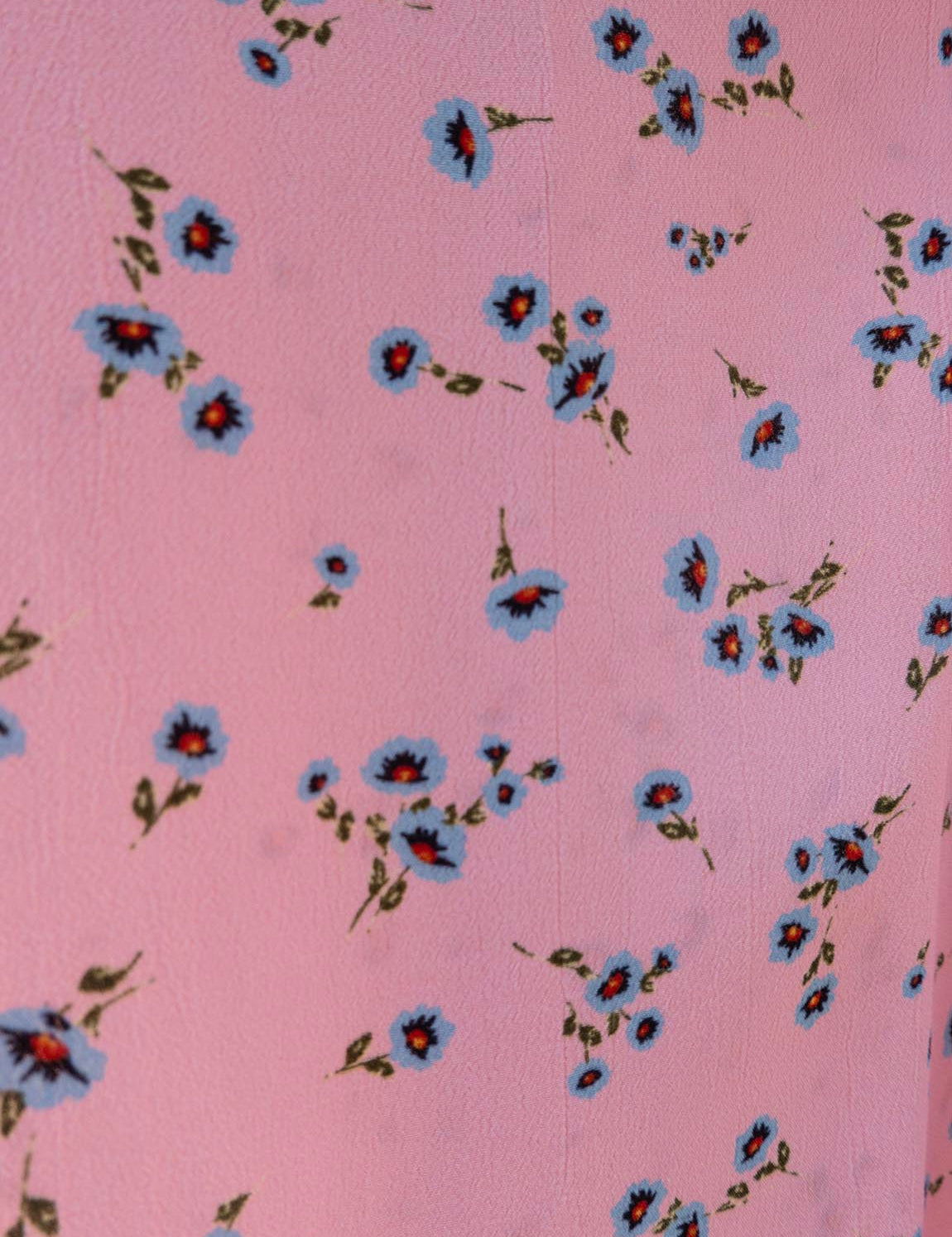 Summer Skirt - 108 Light Pink with Blue Flowers