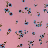 Summer Skirt - 108 Light Pink with Blue Flowers