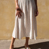Summer Skirt - 110 White with Flowers