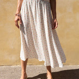 Summer Skirt - 110 White with Flowers