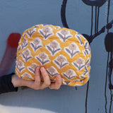 Moon Pouch Blockprint M - Sunflower