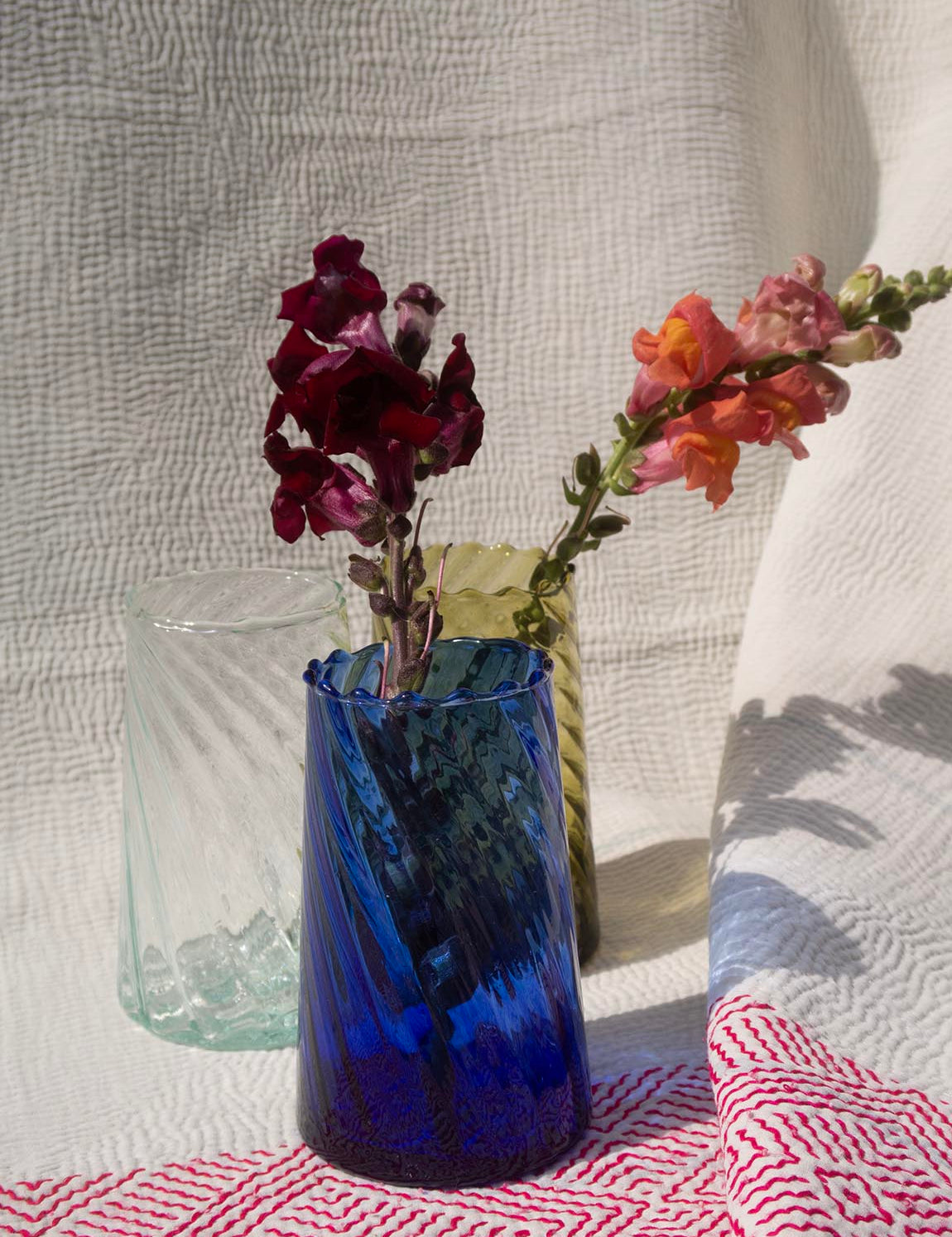 Small Beldi Vase Swirl - Clear