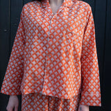 Pyjamas Blockprint - Tangerine
