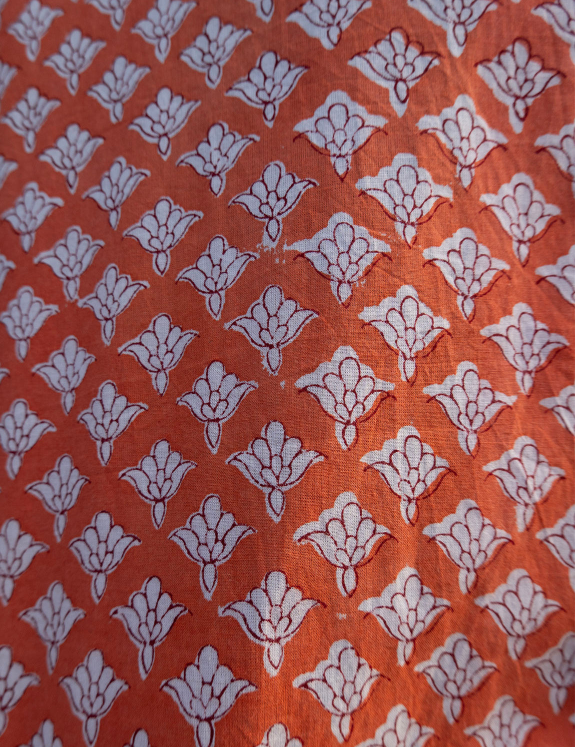 Pajamas Blockprint - Tangerine