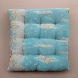 Indian Kantha seat cushion - Turquoise