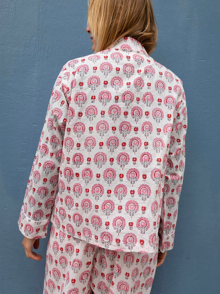 Pyjamas Blockprint - White