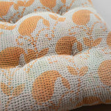Indian Kantha seat cushion - Orange Floral