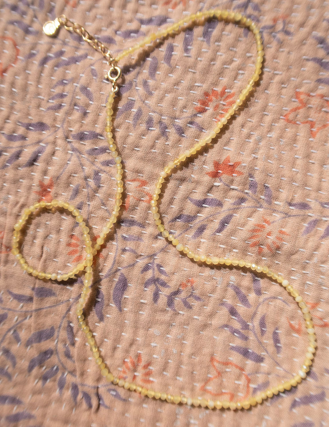 Mineral Necklace - Yellow Chalcedony