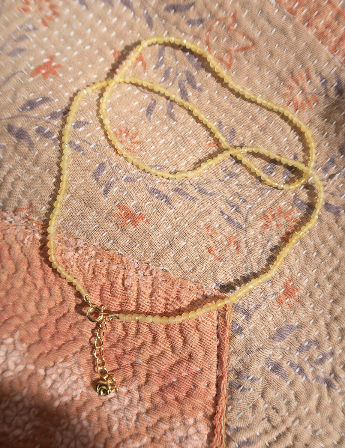 Mineral Necklace - Yellow Chalcedony
