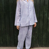 Pyjamas Blockprint - Blue Stripe