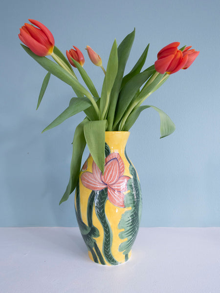 Blue Pottery Vase Dholak Yellow