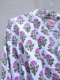 Kimono Blockprint Pink Rose