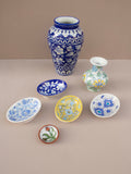 Blue Pottery Vase Blue Flowers